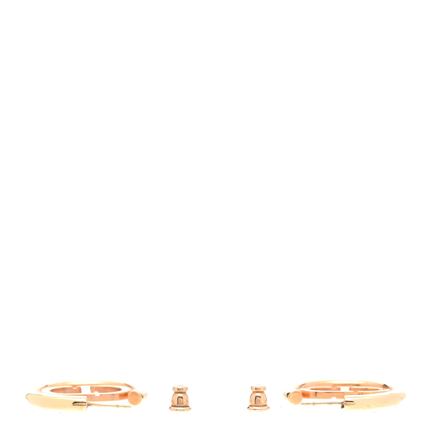 Christian Dior Metal 30 Montaigne Hoop Earrings Aged Gold 3 of 4