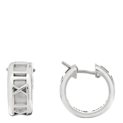 Tiffany Sterling Silver Small Atlas Hoop Earrings 1 of 4