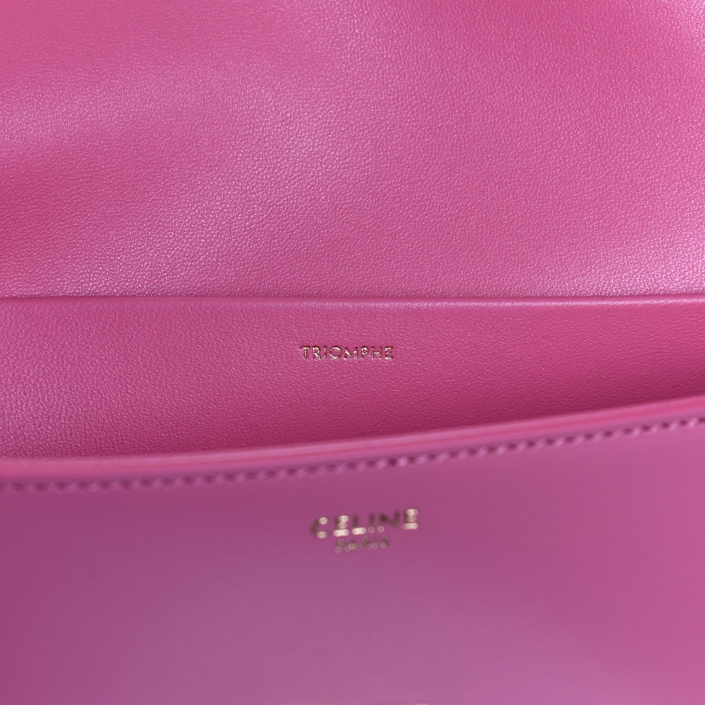 Shiny Calfskin Triomphe Flamingo