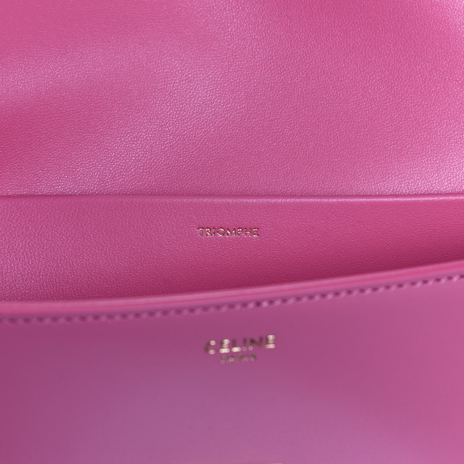 Celine Shiny Calfskin Triomphe Flamingo 9 of 10