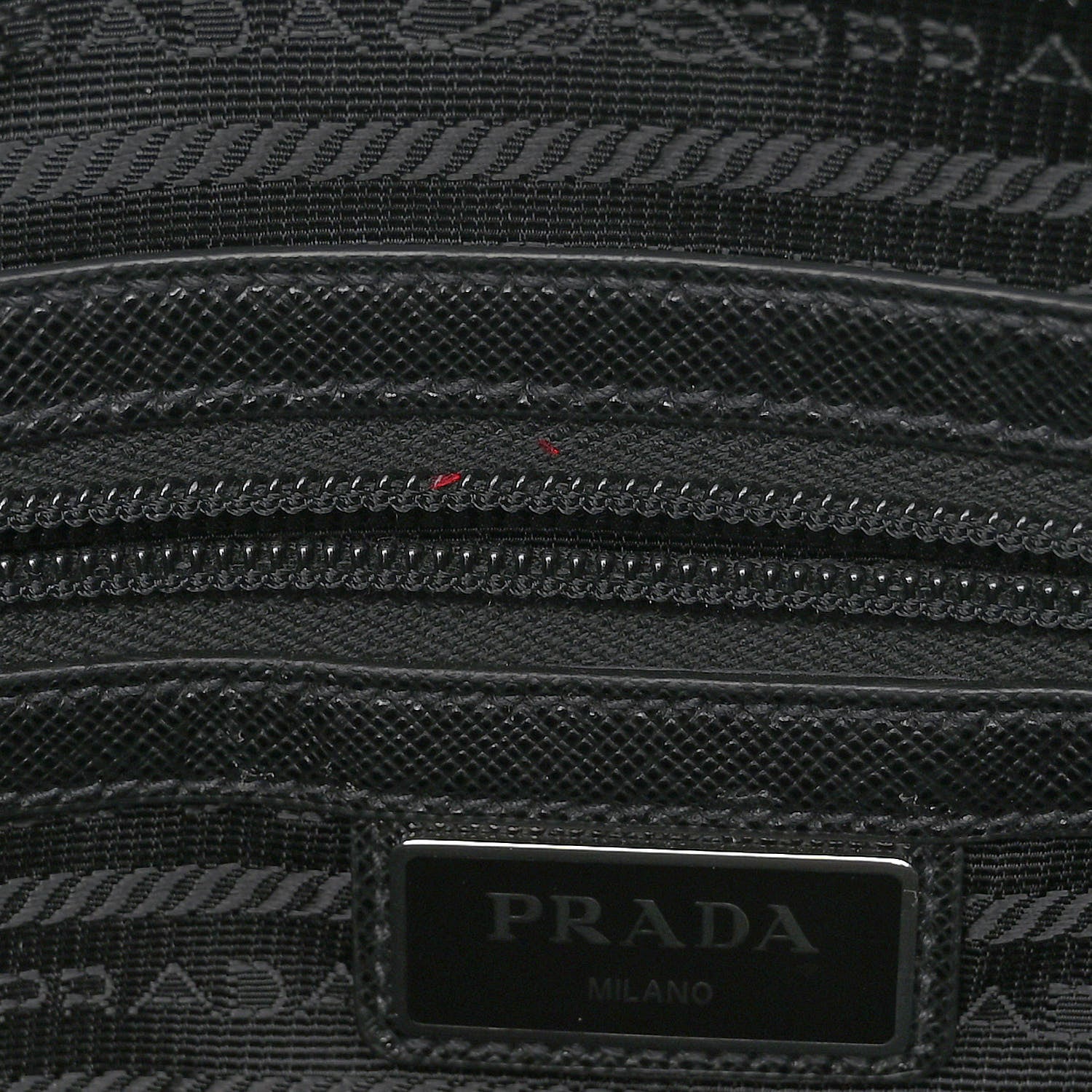 Prada Tessuto Nylon Saffiano Tote Black 11 of 13