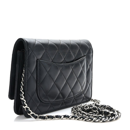 Chanel Lambskin Quilted Wallet On Chain WOC Black 3 of 10