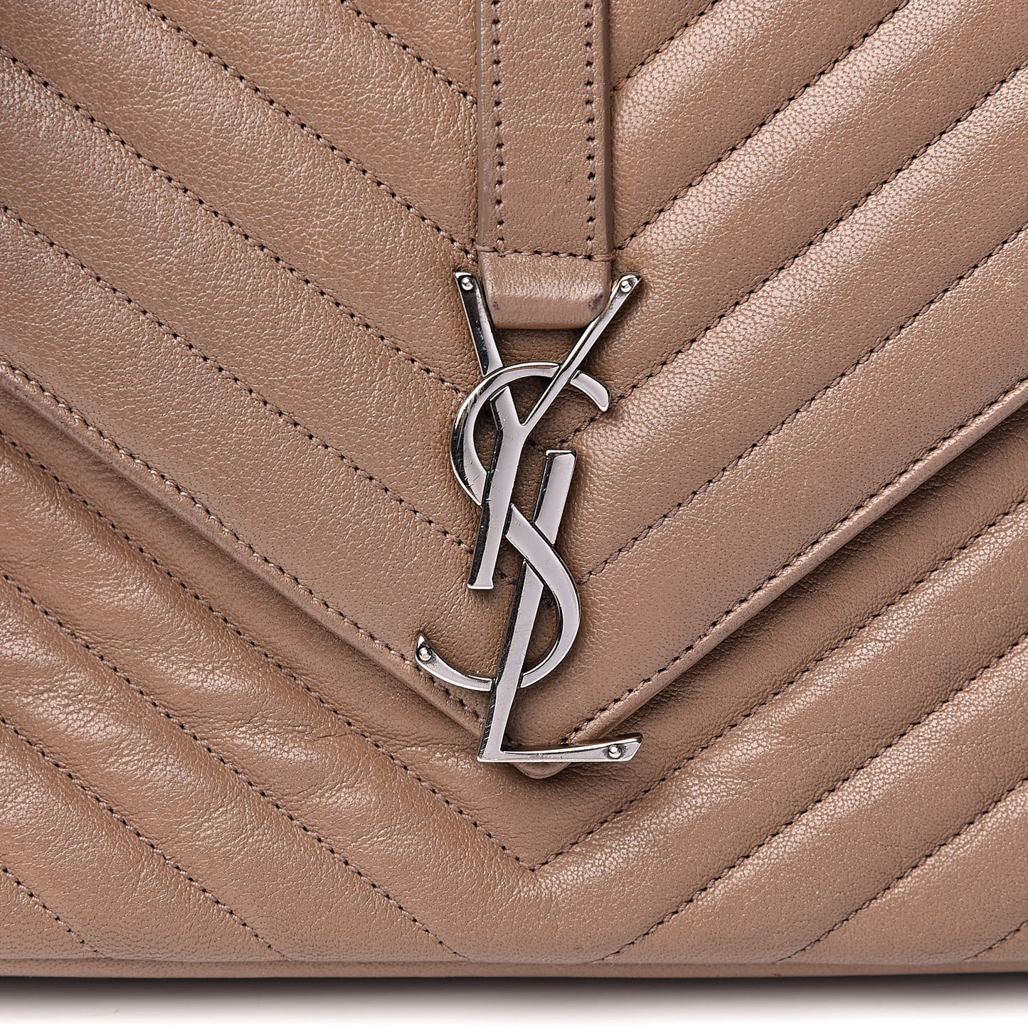 Sheepskin Matelasse Chevron Monogram Medium College Bag Fard