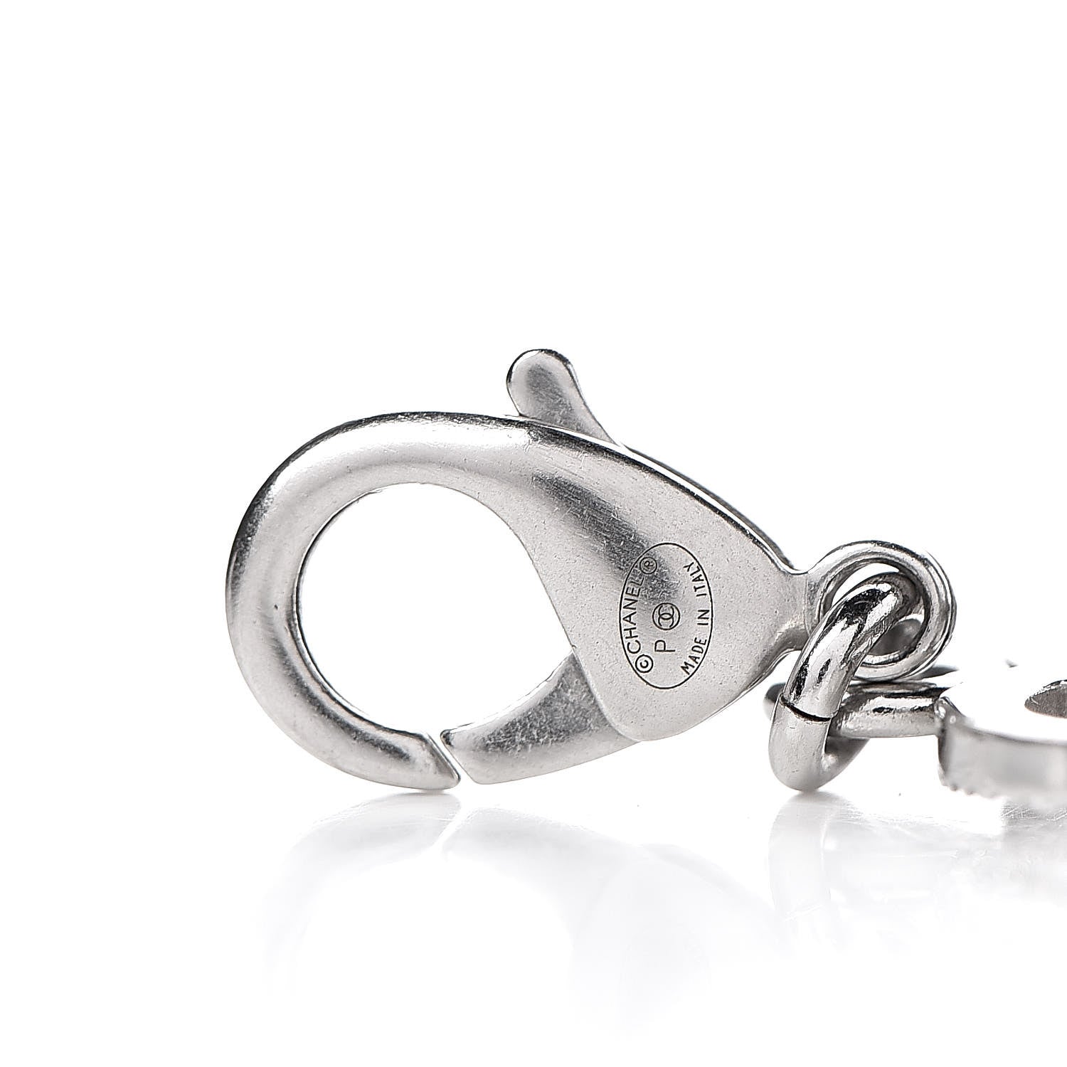 Chanel Crystal CC Chain Link Bracelet Silver 4 of 5