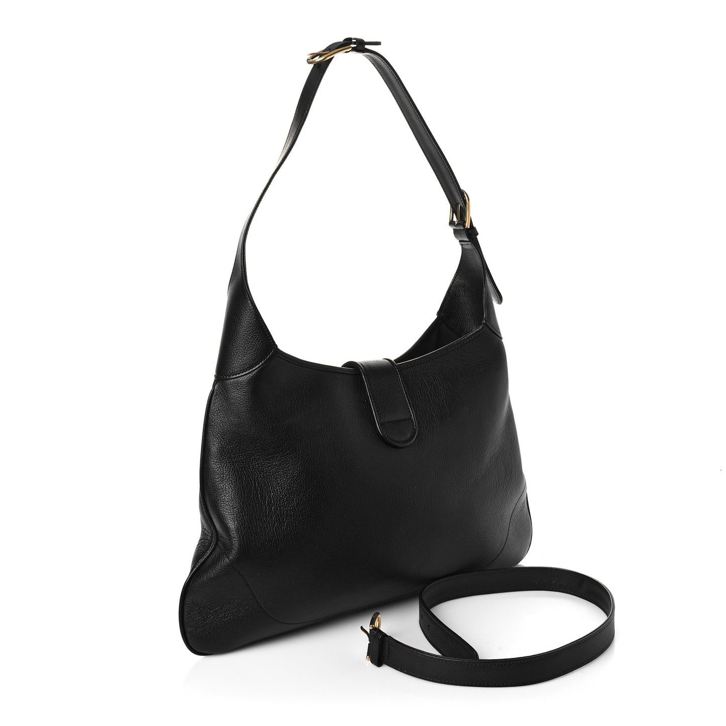 Goatskin Large Aphrodite Shoulder Bag Black