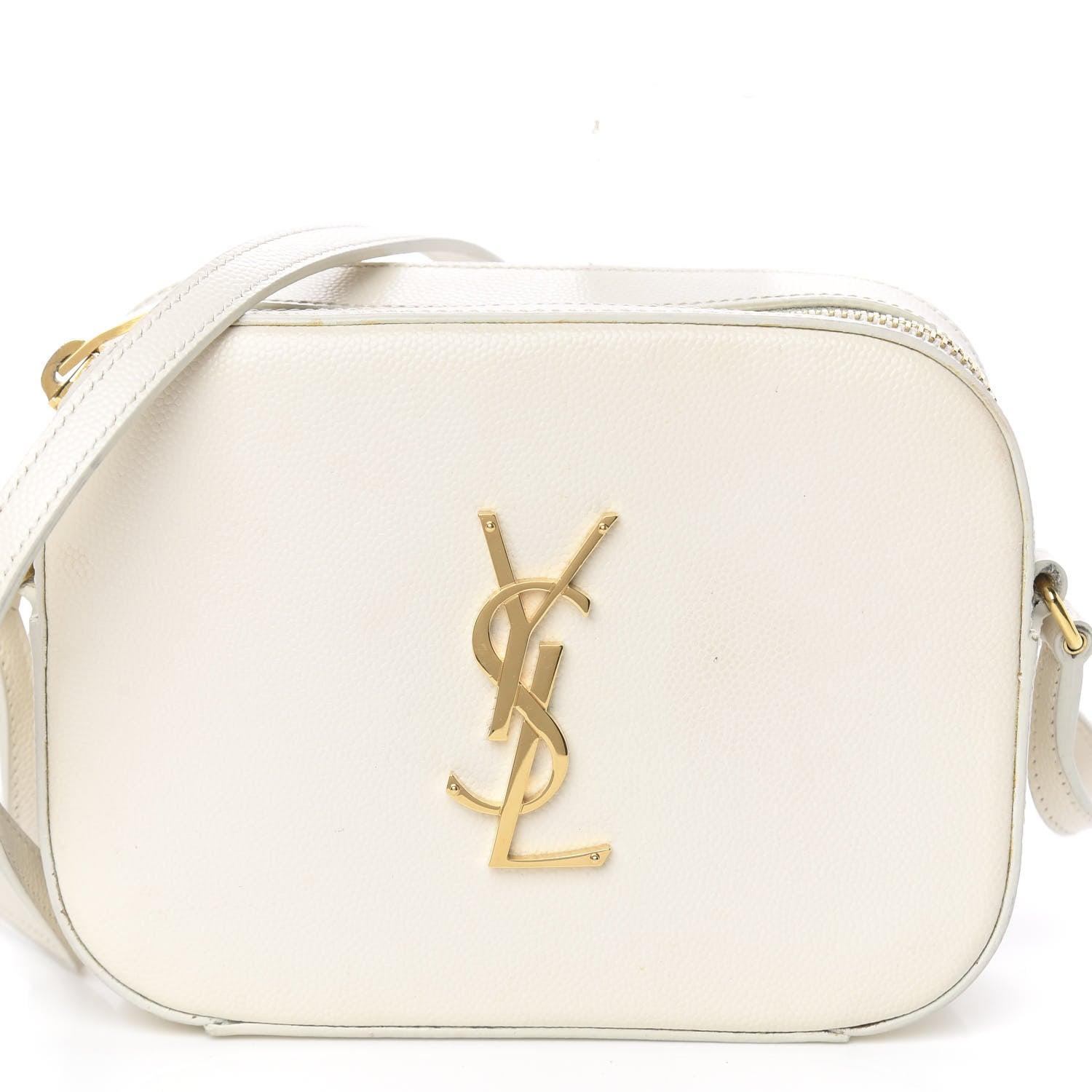 Saint Laurent Grain De Poudre Small Classic Monogram Camera Bag White 12 of 12