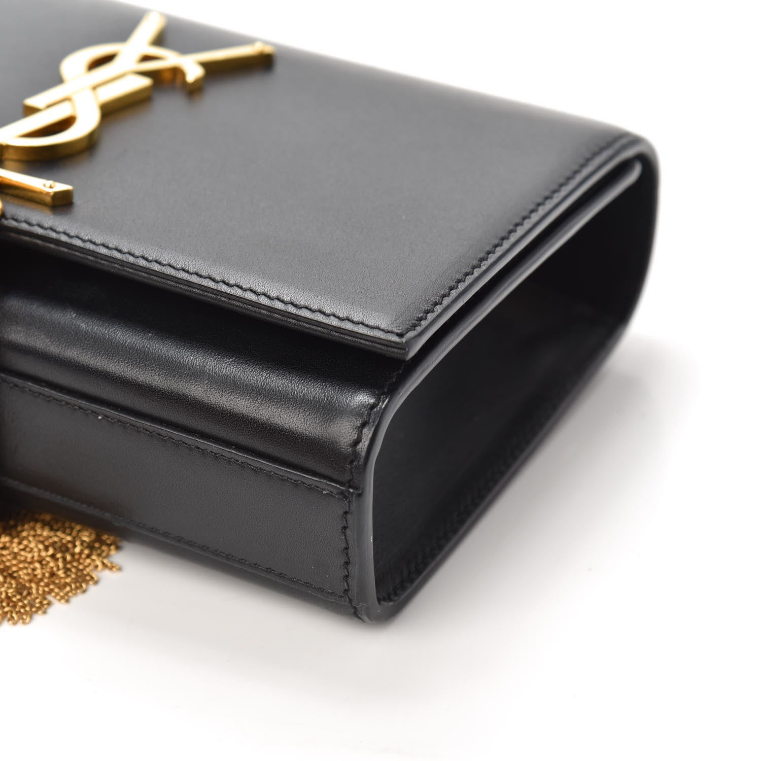 Saint Laurent Calfskin Small Classic Monogram Kate Tassel Satchel Black 9 of 9