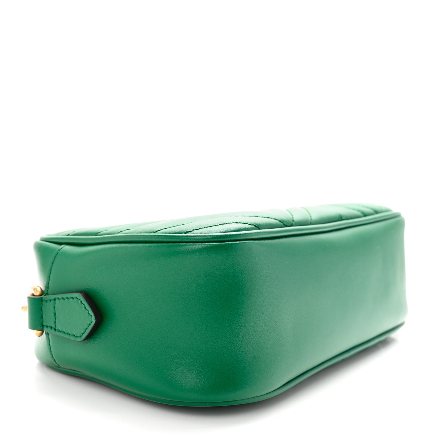 Calfskin Matelasse Small GG Marmont Chain Shoulder Bag Emerald Green