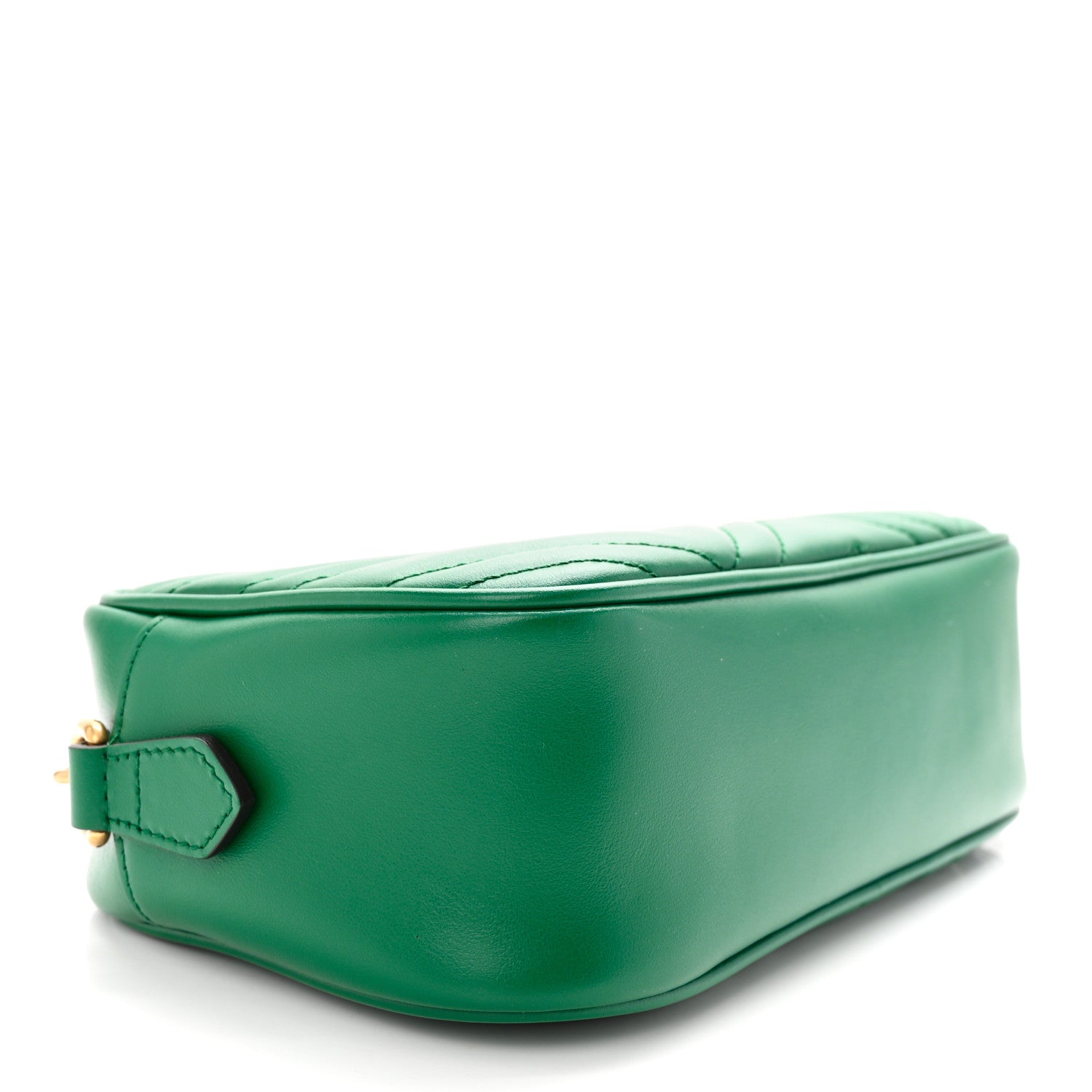 Gucci Calfskin Matelasse Small GG Marmont Chain Shoulder Bag Emerald Green 4 of 10