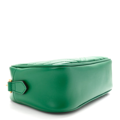 Gucci Calfskin Matelasse Small GG Marmont Chain Shoulder Bag Emerald Green 4 of 10