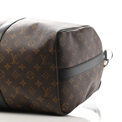 Louis Vuitton Monogram Macassar Keepall Bandouliere 45 8 of 13