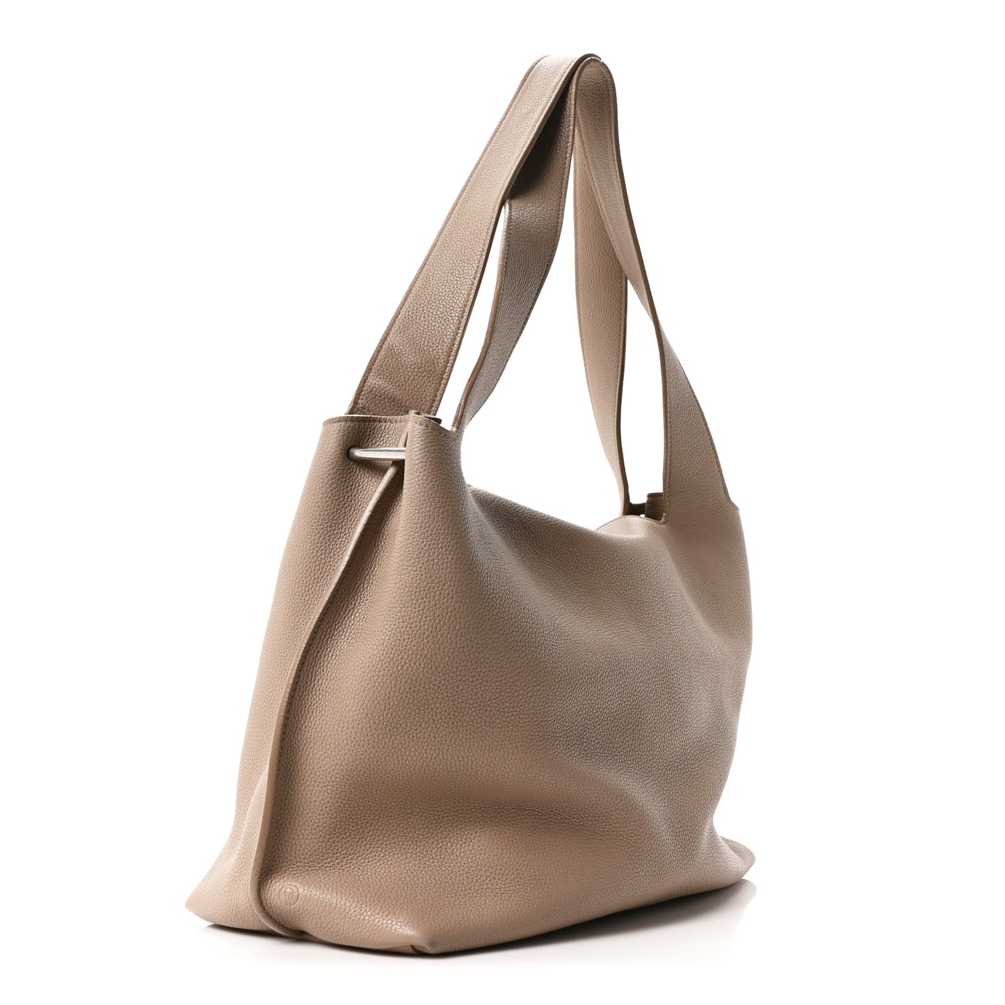Grained Calfskin Duplex Tote Stone