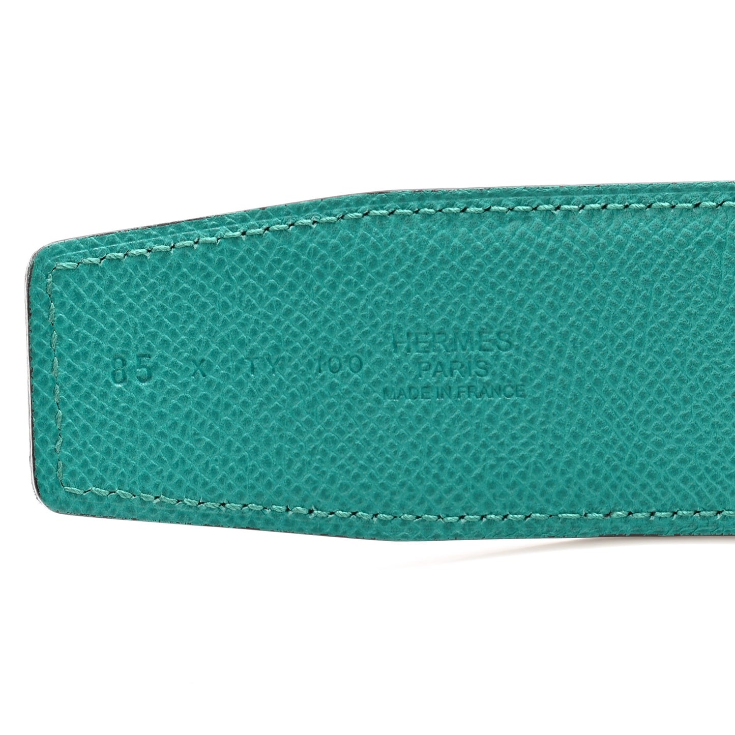 Epsom 32mm H Belt 85 34 Bleu Indigo Vert Verrone
