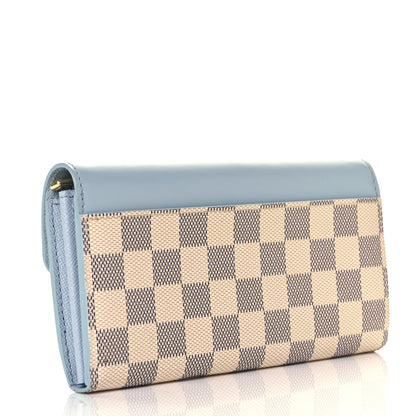Louis Vuitton Damier Azur Sarah Wallet NM Bleu Olympe 3 of 9