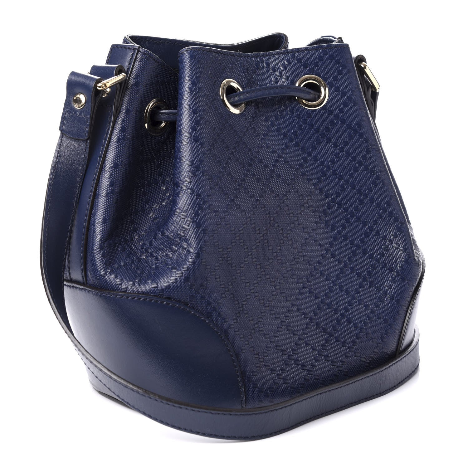 Gucci Hilary Lux Bright Diamante Small Bucket Bag Classic Marine 3 of 9