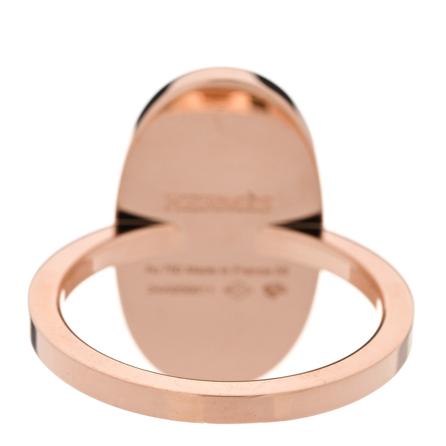 18K Rose Gold Ceramic Diamond MM Chaine d'Ancre Verso Ring  55 7.25