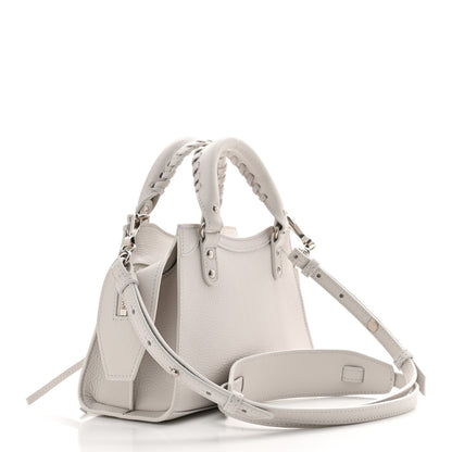 Balenciaga Grained Calfskin Neo Classic Silver Hardware Mini City Chalky White 3 of 10