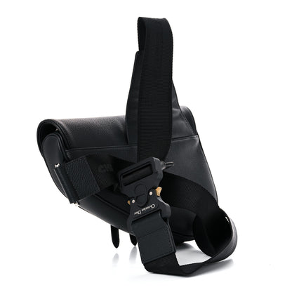 Christian Dior Grained Calfskin Kim Jones Saddle Bag Black 2 of 9