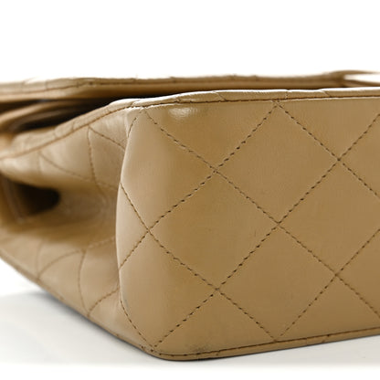 Chanel Lambskin Quilted Medium Double Flap Beige 10 of 14
