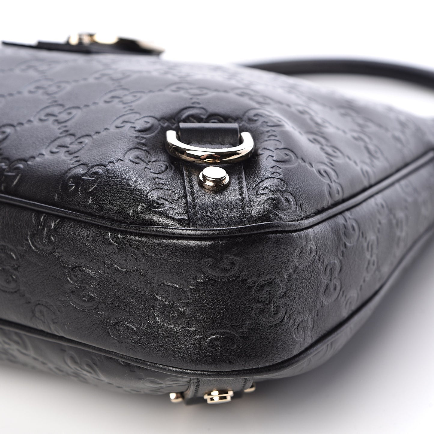 Guccissima Medium Abbey D Ring Hobo Black