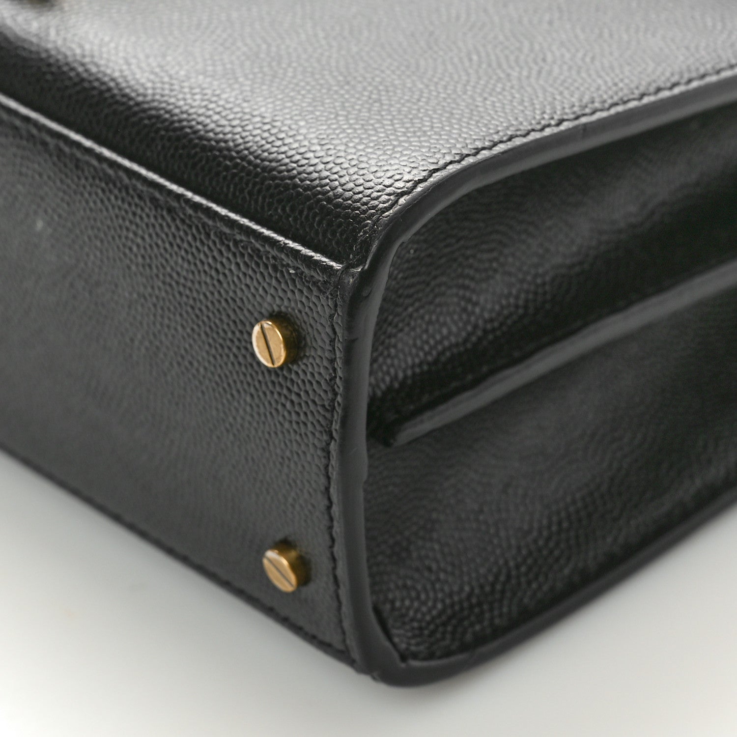 Saint Laurent Grain de Poudre Mini Classic Monogram Cassandra Top Handle Black 9 of 10