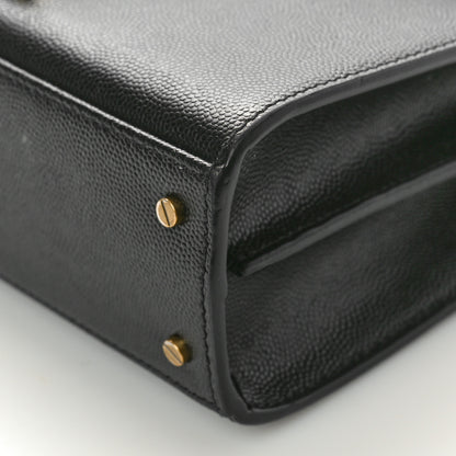 Saint Laurent Grain de Poudre Mini Classic Monogram Cassandra Top Handle Black 9 of 10