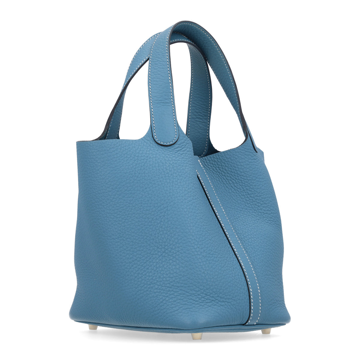 Taurillon Clemence Picotin Lock 18 PM New Blue Jean