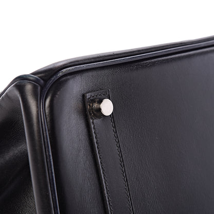 Hermes Box Birkin 35 Black Bleu Marine 7 of 42