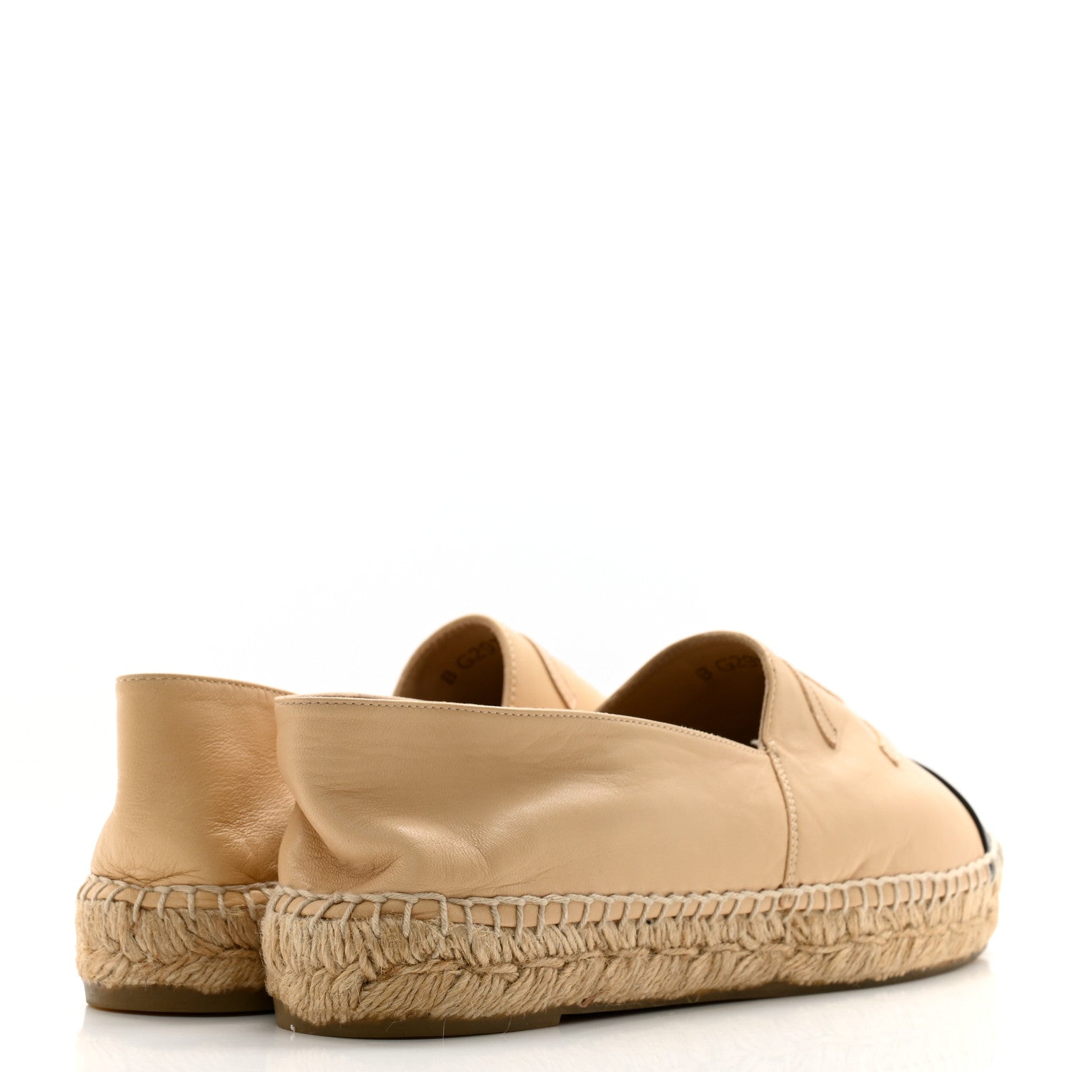 Chanel Lambskin CC Espadrilles 40 Beige Black 4 of 12