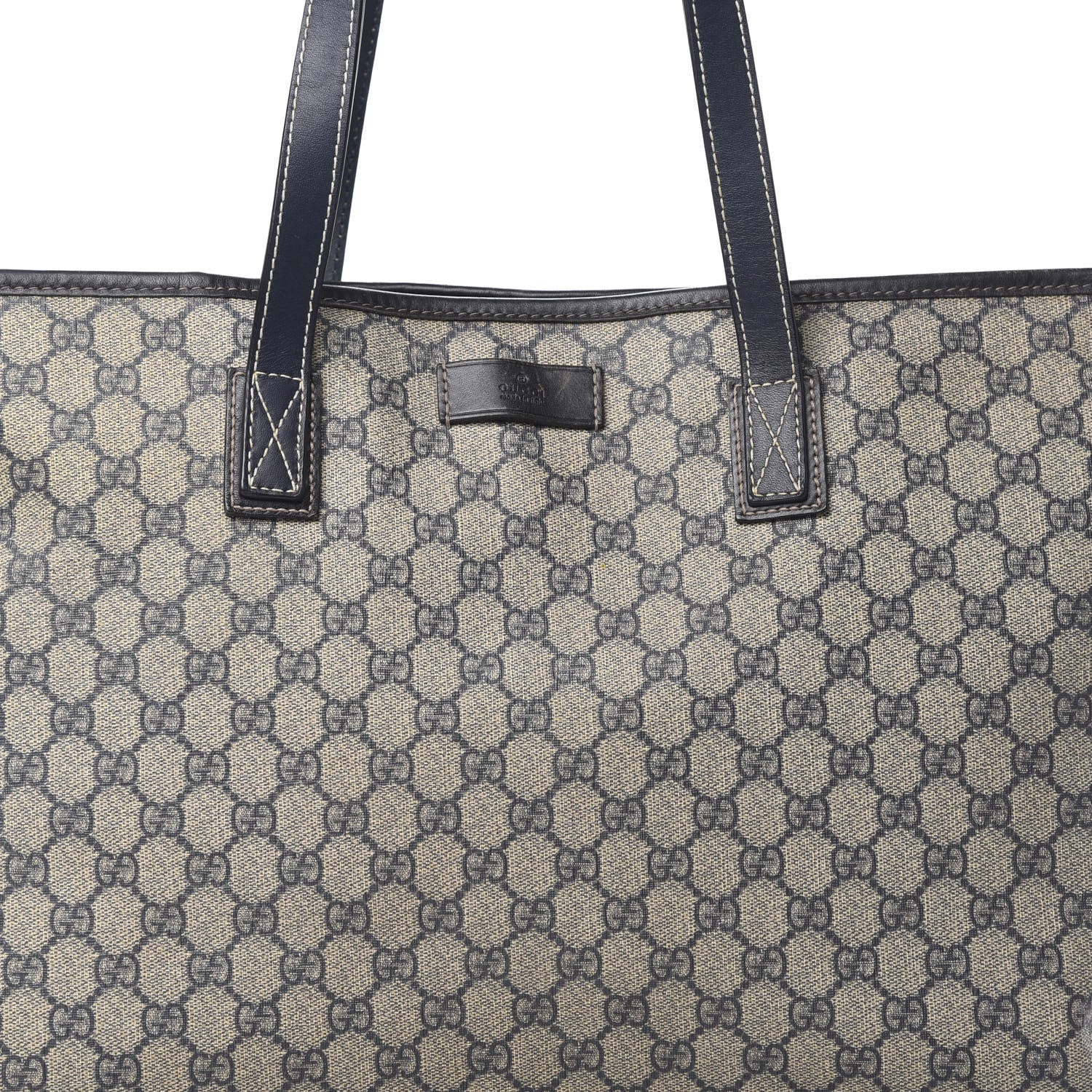 Gucci GG Supreme Monogram Large Zippered Shopping Tote Brown 8 of 17