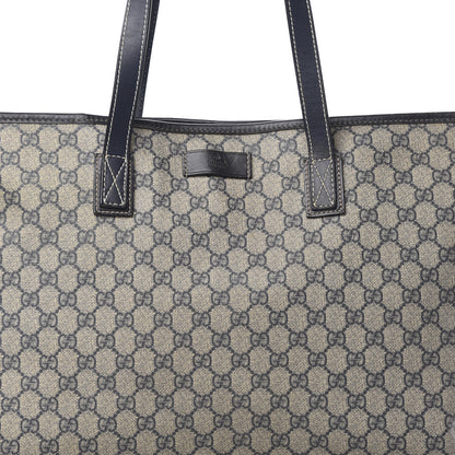 Gucci GG Supreme Monogram Large Zippered Shopping Tote Brown 8 of 17