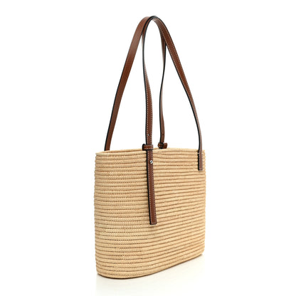 Loewe Raffia Small Square Basket Tote Bag Natural Tan 3 of 8