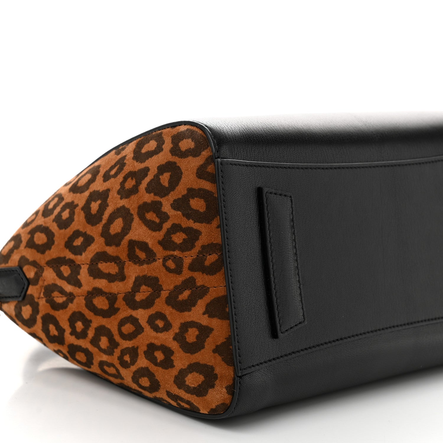 Givenchy Calfskin Suede Leopard Print Small Antigona Black 9 of 10