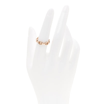 Hermes 18K Rose Gold PM Chaine D'Ancre Enchainee Ring 54 6.75 2 of 5