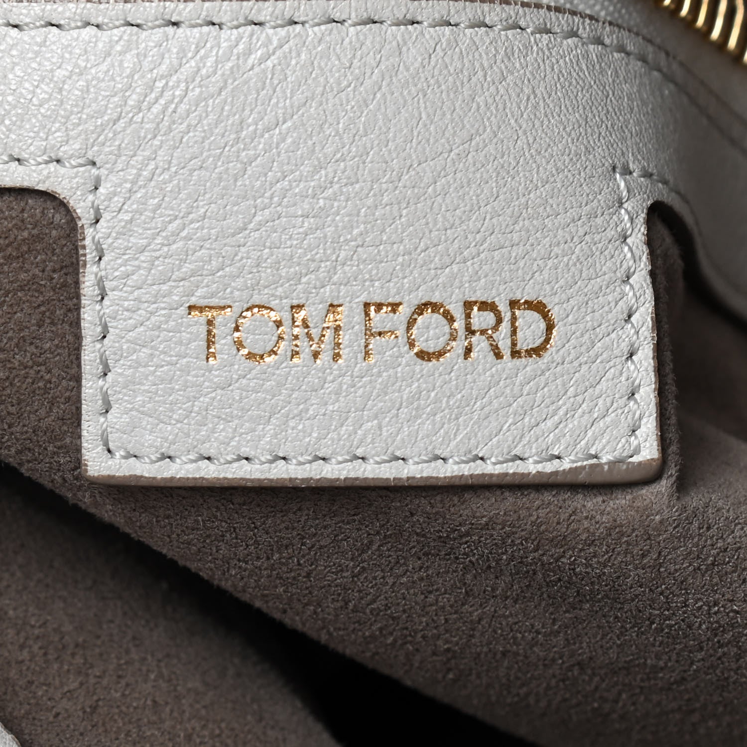 Tom Ford Calfskin Zipper Strap Hobo White 8 of 13
