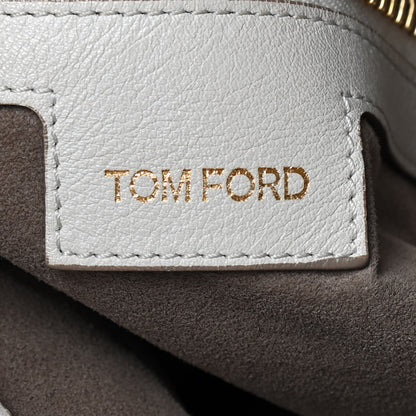 Tom Ford Calfskin Zipper Strap Hobo White 8 of 13