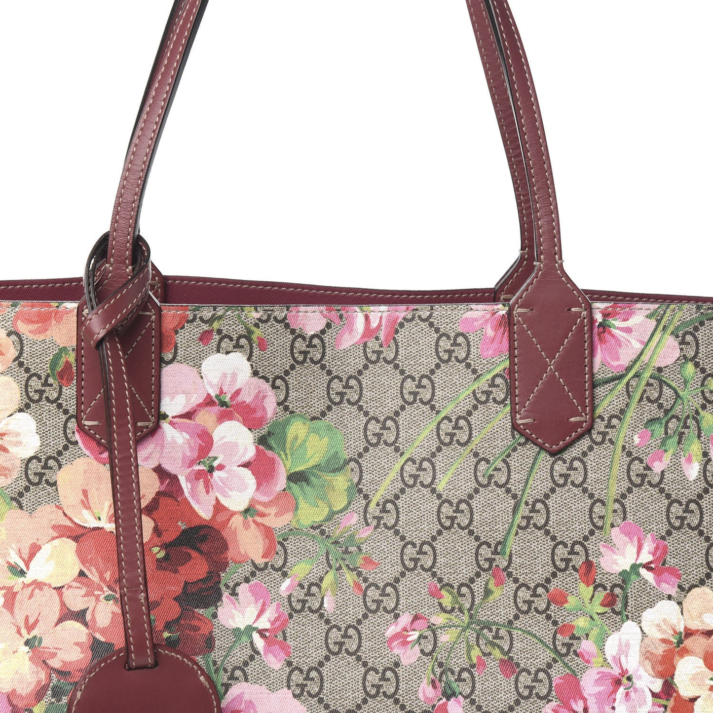 GG Supreme Monogram Blooms Large Reversible Tote Beige Multicolor Dry Rose