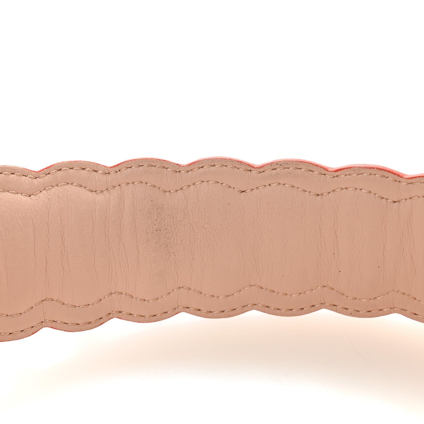 Vitello Dolce Nappa Hypnoteyes Bi-Color Scalloped Spike Studded Strap You Carbone Plaster White Multicolor