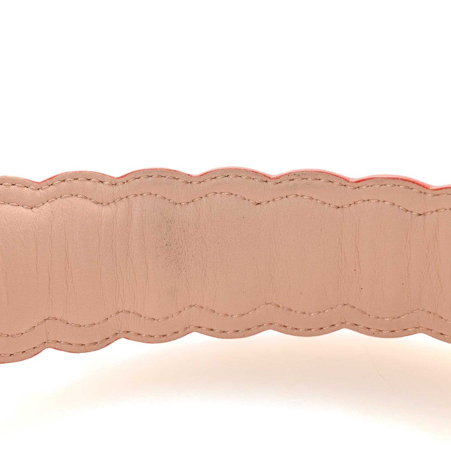 Fendi Vitello Dolce Nappa Hypnoteyes Bi-Color Scalloped Spike Studded Strap You Carbone Plaster White Multicolor 6 of 7