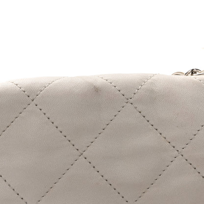 Chanel Calfskin Quilted VIP Flap White Black 14 of 16