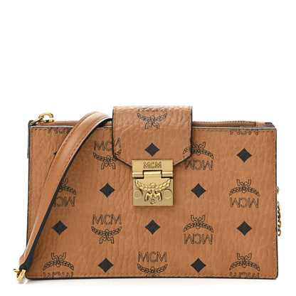 MCM Visetos Small Crossbody Bag Cognac 1 of 10