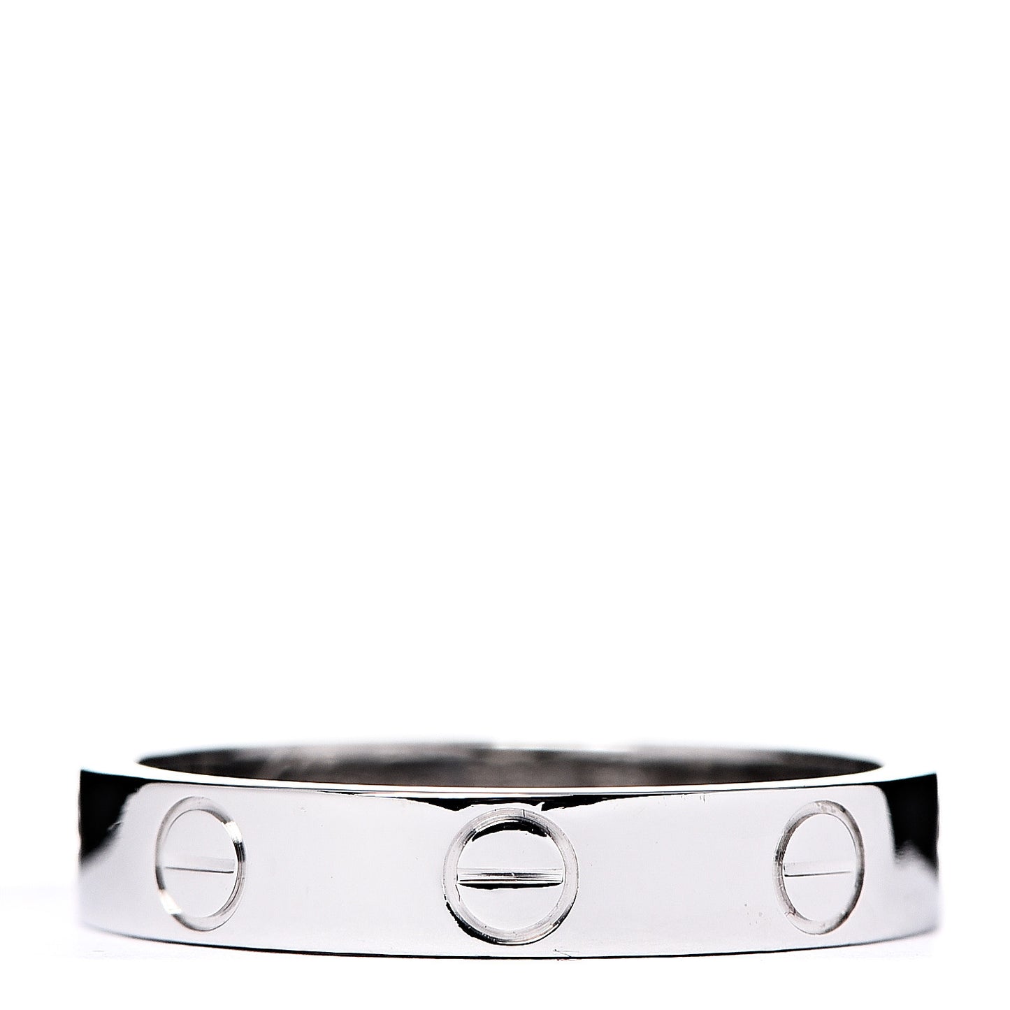 18K White Gold 3.5mm LOVE Wedding Band Ring 52 6