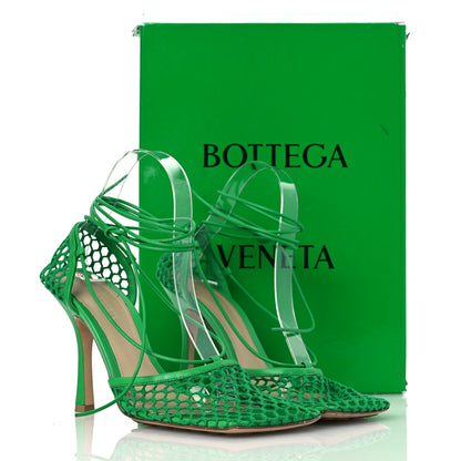 Bottega Veneta Mesh Nappa Stretch Ankle Tie 90mm Sandals 39.5 Grass 14 of 14