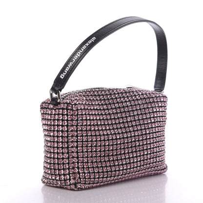 Alexander Wang Mesh Crystal Rhinestone Mini Heiress Pouch Pink 3 of 10