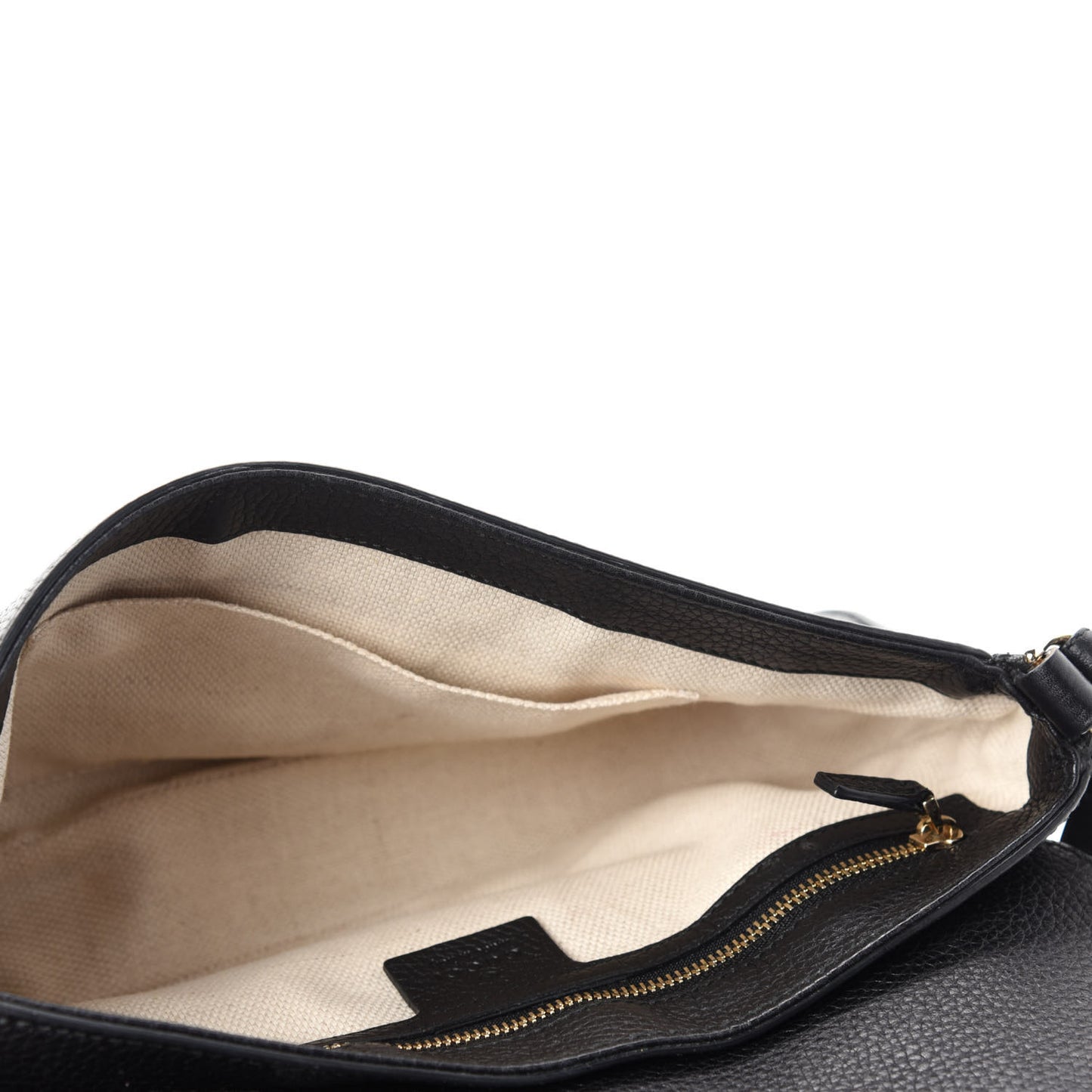 Pebbled Calfskin Medium Soho Flap Crossbody Black