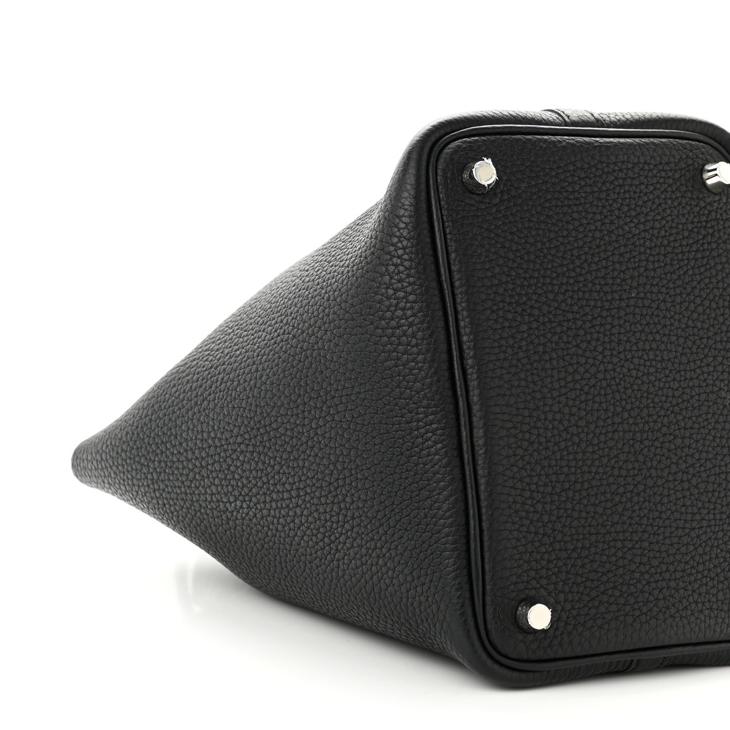 Taurillon Clemence Matte Alligator Picotin Lock Touch 18 PM Black