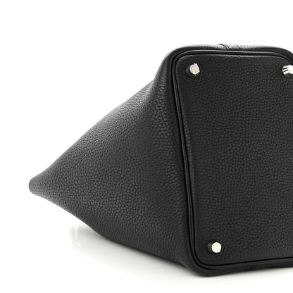 Hermes Taurillon Clemence Matte Alligator Picotin Lock Touch 18 PM Black 9 of 11