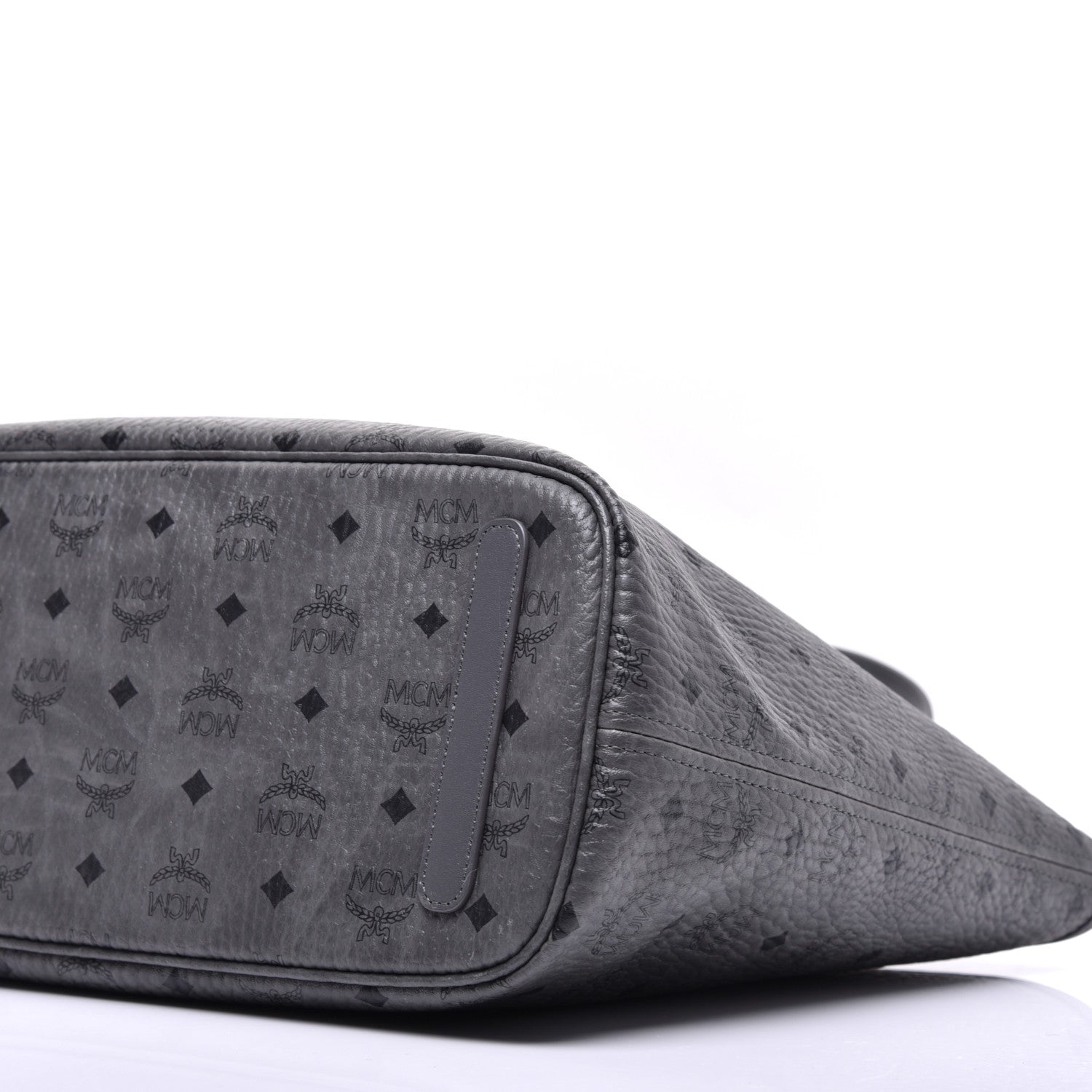 MCM Visetos Medium Reversible Shopper Tote Phantom Grey 15 of 16