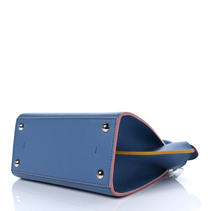Fendi Vitello Dolce Mini 3jours Tote Blue 7 of 8
