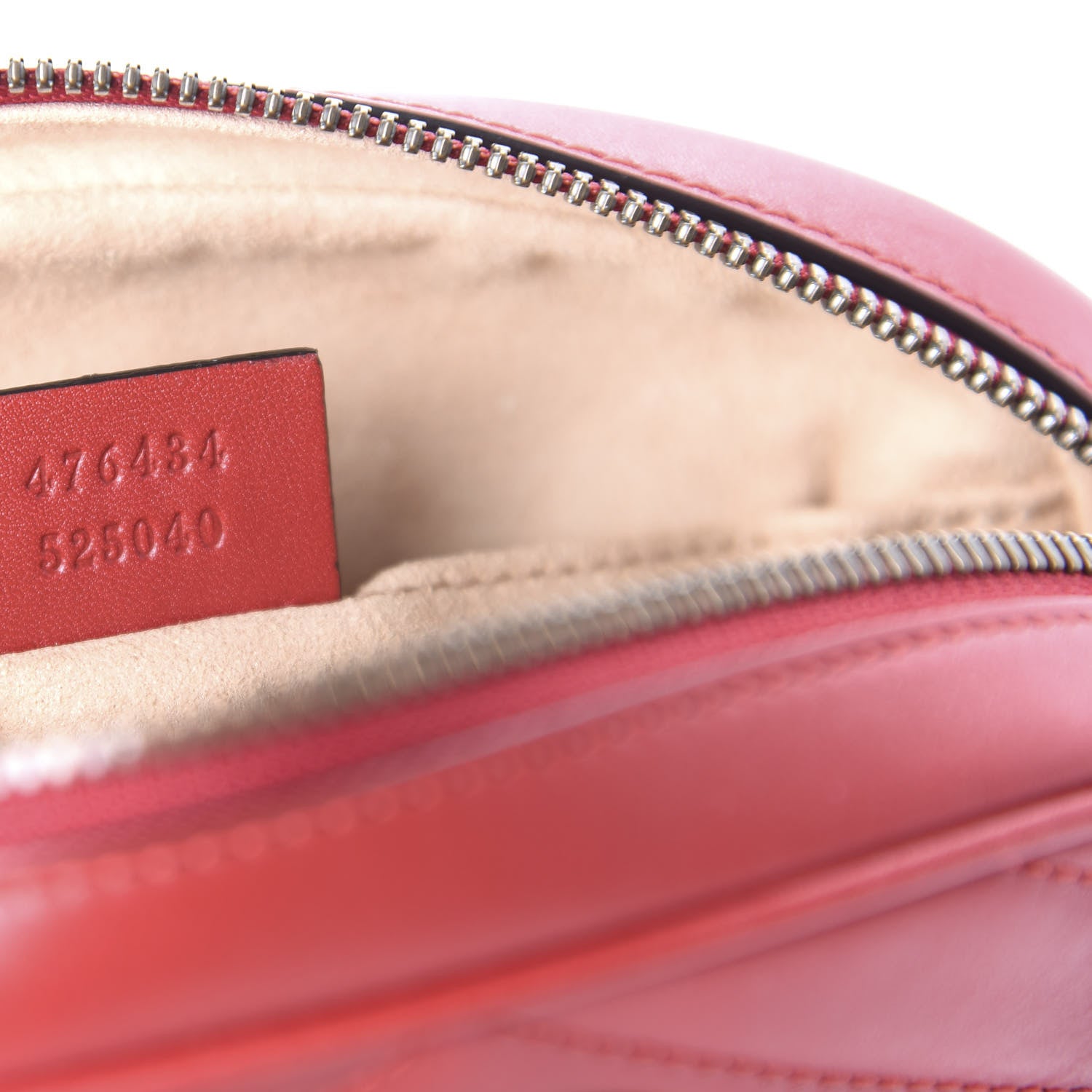 Gucci Calfskin Matelasse GG Marmont Belt Bag 75 30 Hibiscus Red 9 of 10